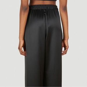 Rumours Wide Leg High Waist Satin black Track Pants